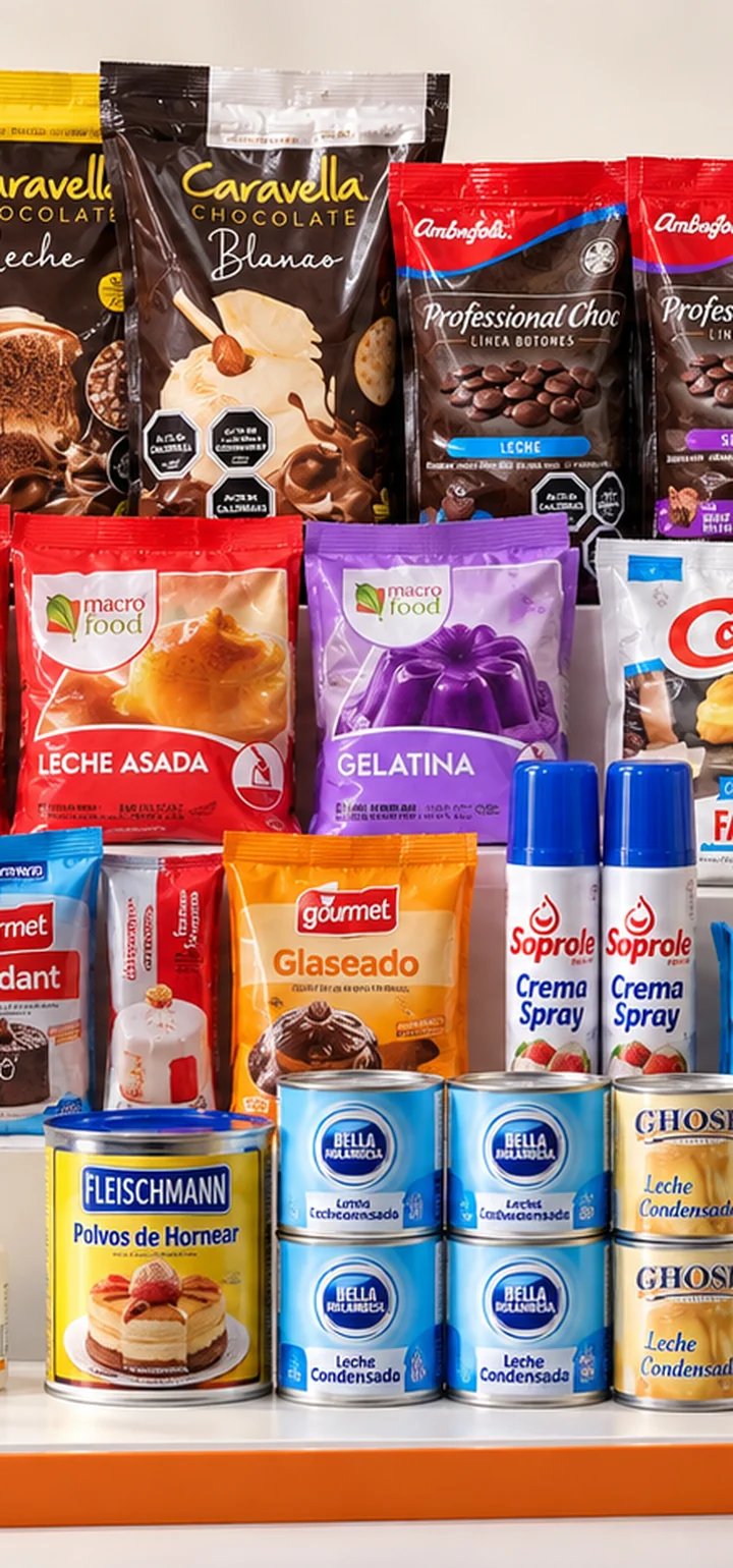 Composición de productos e ingredientes de repostería