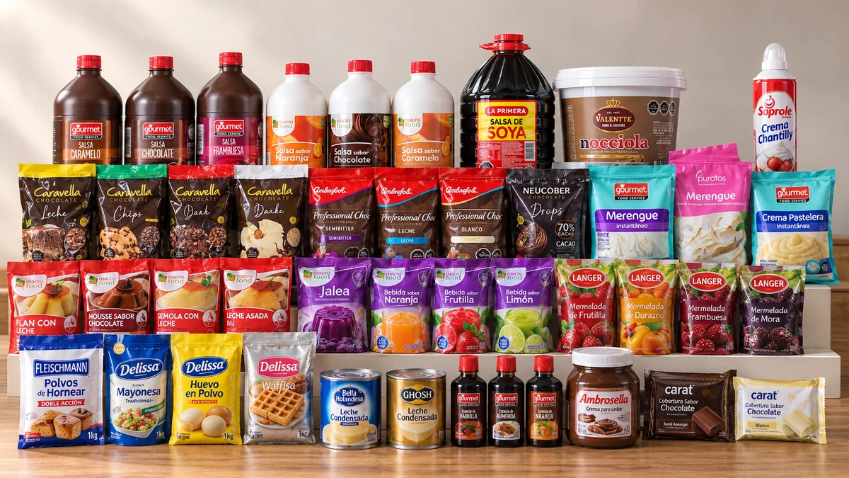 Composición de productos e ingredientes de repostería